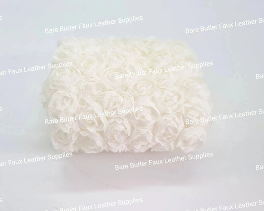 Floral lace Mesh Cream -  - Bare Butler Faux Leather Supplies 