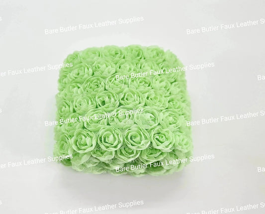 Floral lace Mesh Green -  - Bare Butler Faux Leather Supplies 