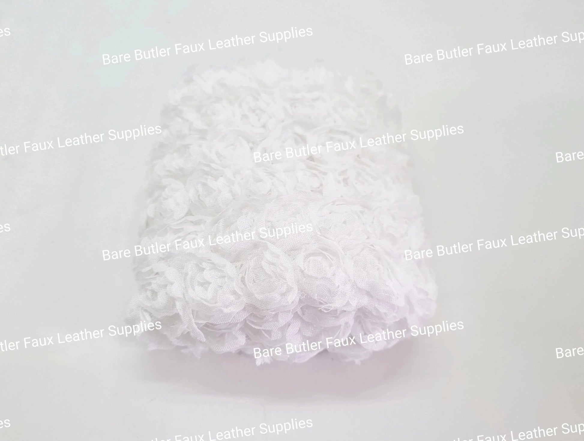 Floral lace Mesh White -  - Bare Butler Faux Leather Supplies 