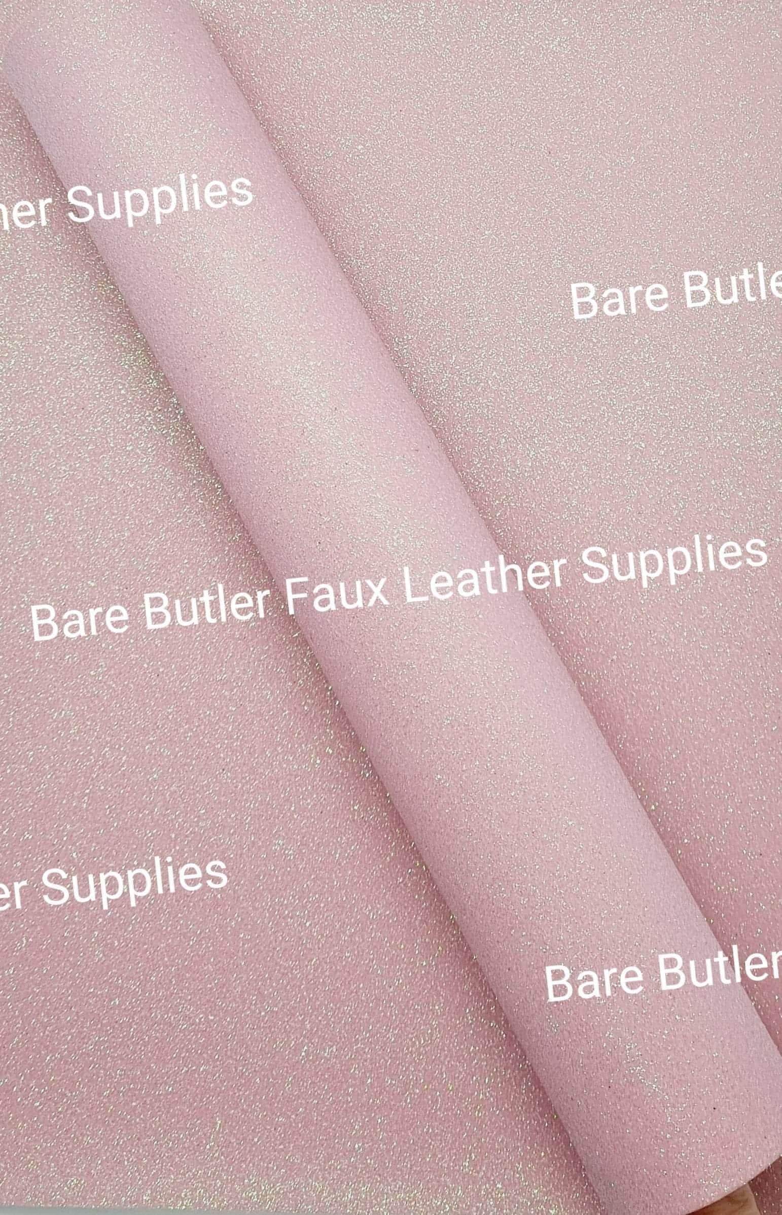 Glitter - Carnation Pink - Berry, Faux, Faux Leather, Fine, Glitter, Leather, leatherette, Super - Bare Butler Faux Leather Supplies 