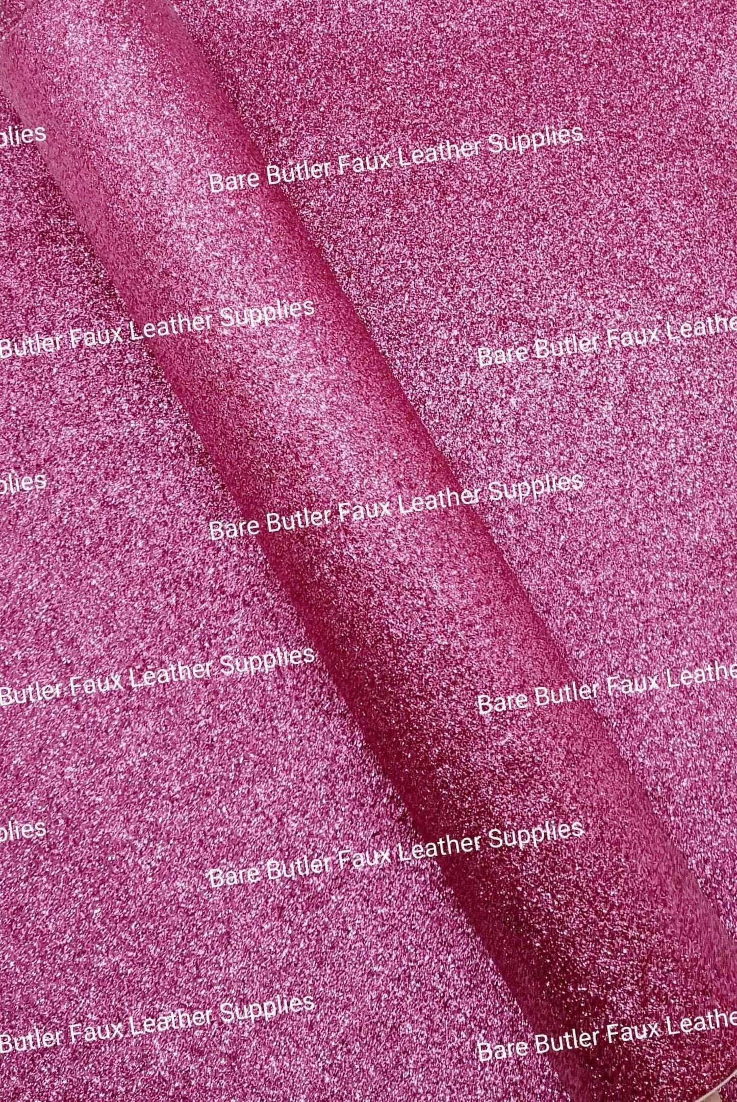 Glitter - Deep Pink - Berry, Faux, Faux Leather, Fine, Glitter, Leather, leatherette, Super - Bare Butler Faux Leather Supplies 