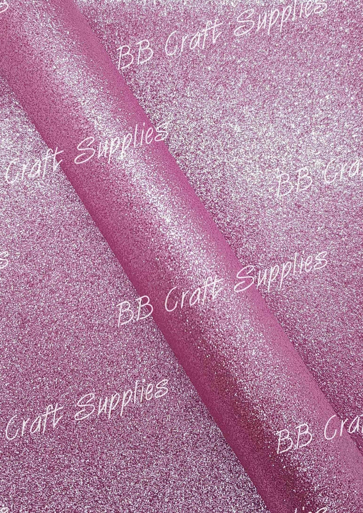 Glitter - Pink - Faux, Faux Leather, Glitter, leather, leatherette, Pink - Bare Butler Faux Leather Supplies 