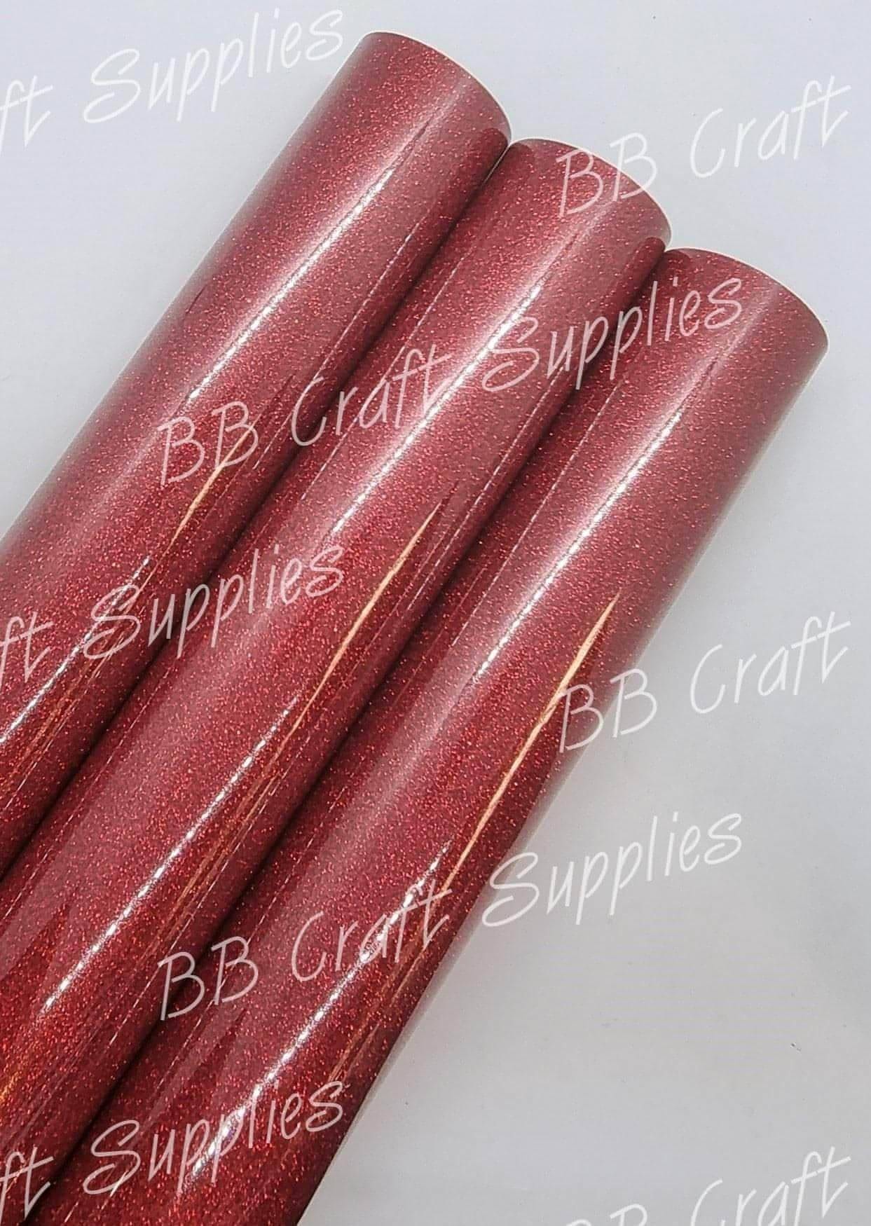 Heat Transfer Vinyl  -  Sandy Glitter Red - glitter, HTV, iron on vinyl, Red, Sand glitter - Bare Butler Faux Leather Supplies 