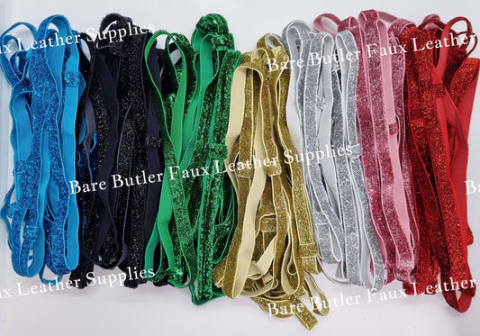 Interchangeable Glitter Headbands - Glitter, headbands - Bare Butler Faux Leather Supplies 