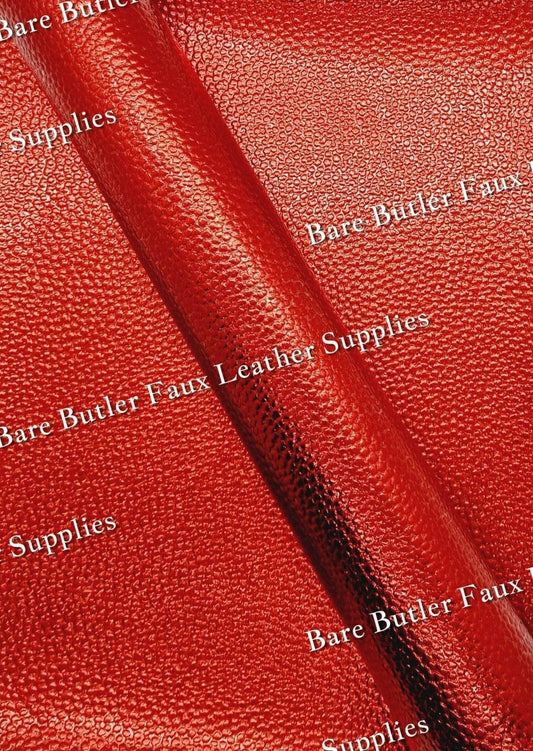 Metallic Red - Faux, Faux Leather, Leather, leatherette, metalic, metallic, metallic's - Bare Butler Faux Leather Supplies 
