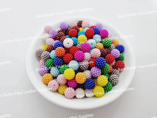 Mini Coloured Beads -  - Bare Butler Faux Leather Supplies 