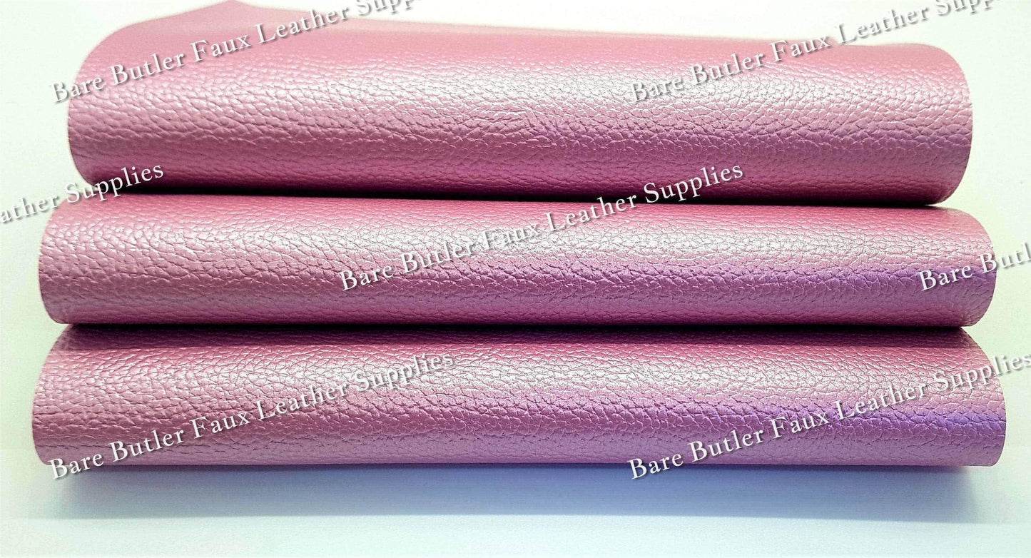Pearl Metallic Pink - Faux, Leather, leatherette, metallic, metallic's, Pearl, Pink - Bare Butler Faux Leather Supplies 