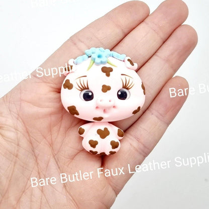 Piggy - Clay, Clays, pig, pigglet - Bare Butler Faux Leather Supplies 