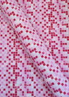 Pink Tiles Faux Leather - Faux, Faux Leather, Leather, leatherette, Pink, Tiles - Bare Butler Faux Leather Supplies 