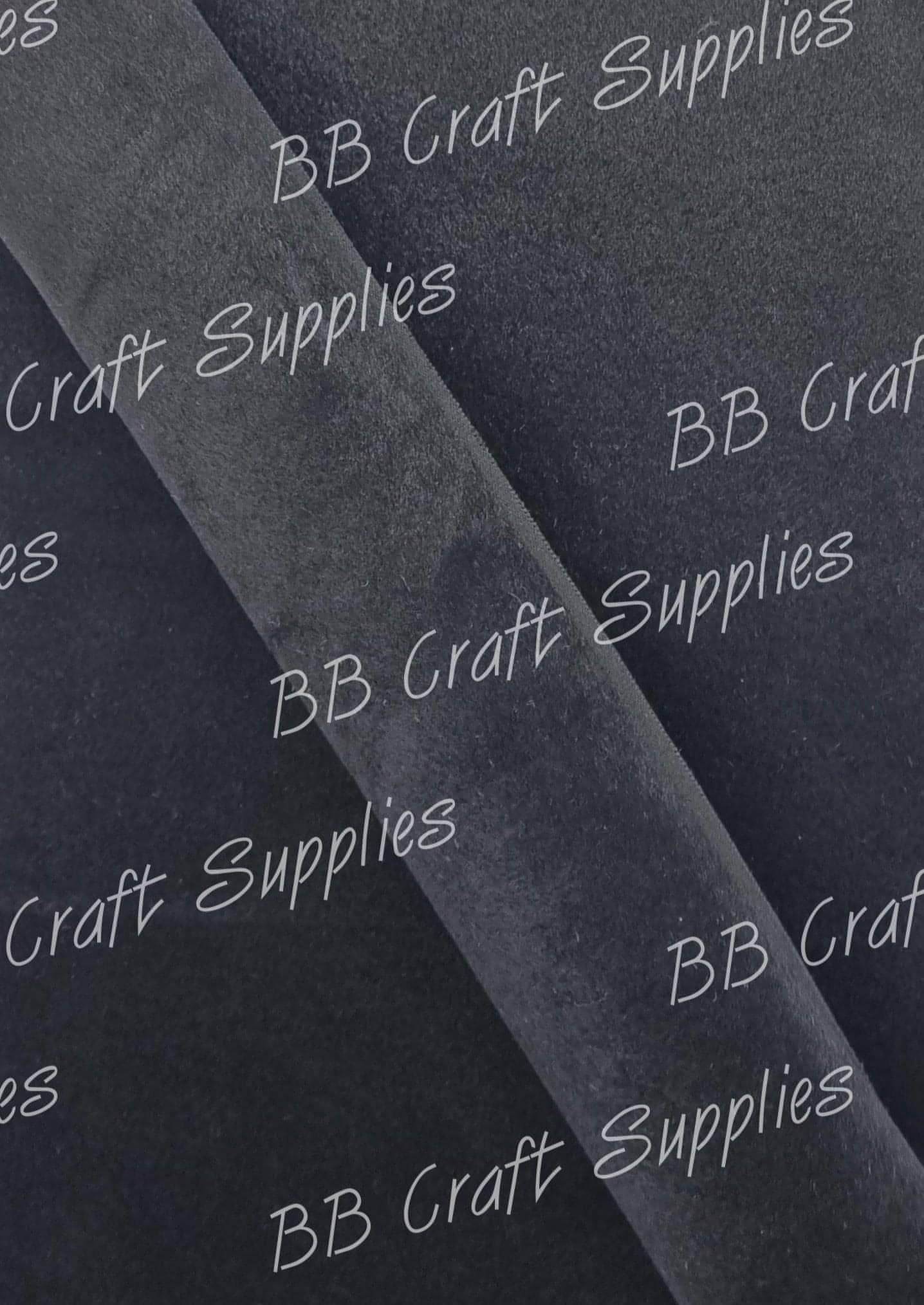 Premium Velvet Fabric - Black - crushed, soft, velvet - Bare Butler Faux Leather Supplies 
