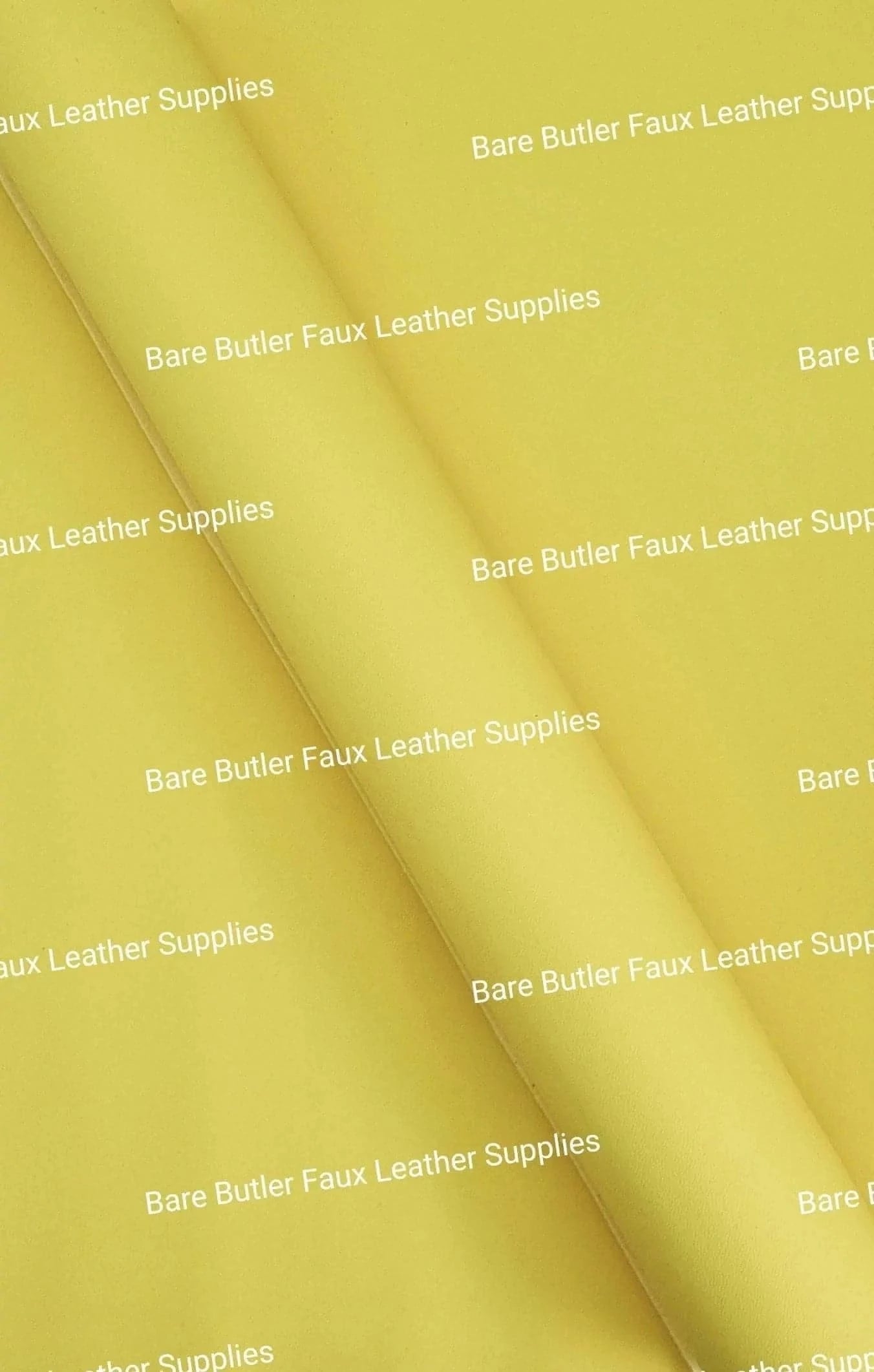 Roll - Pastels Yellow - butter, Faux, Faux Leather, pastel, pastels, Roll, soft - Bare Butler Faux Leather Supplies 