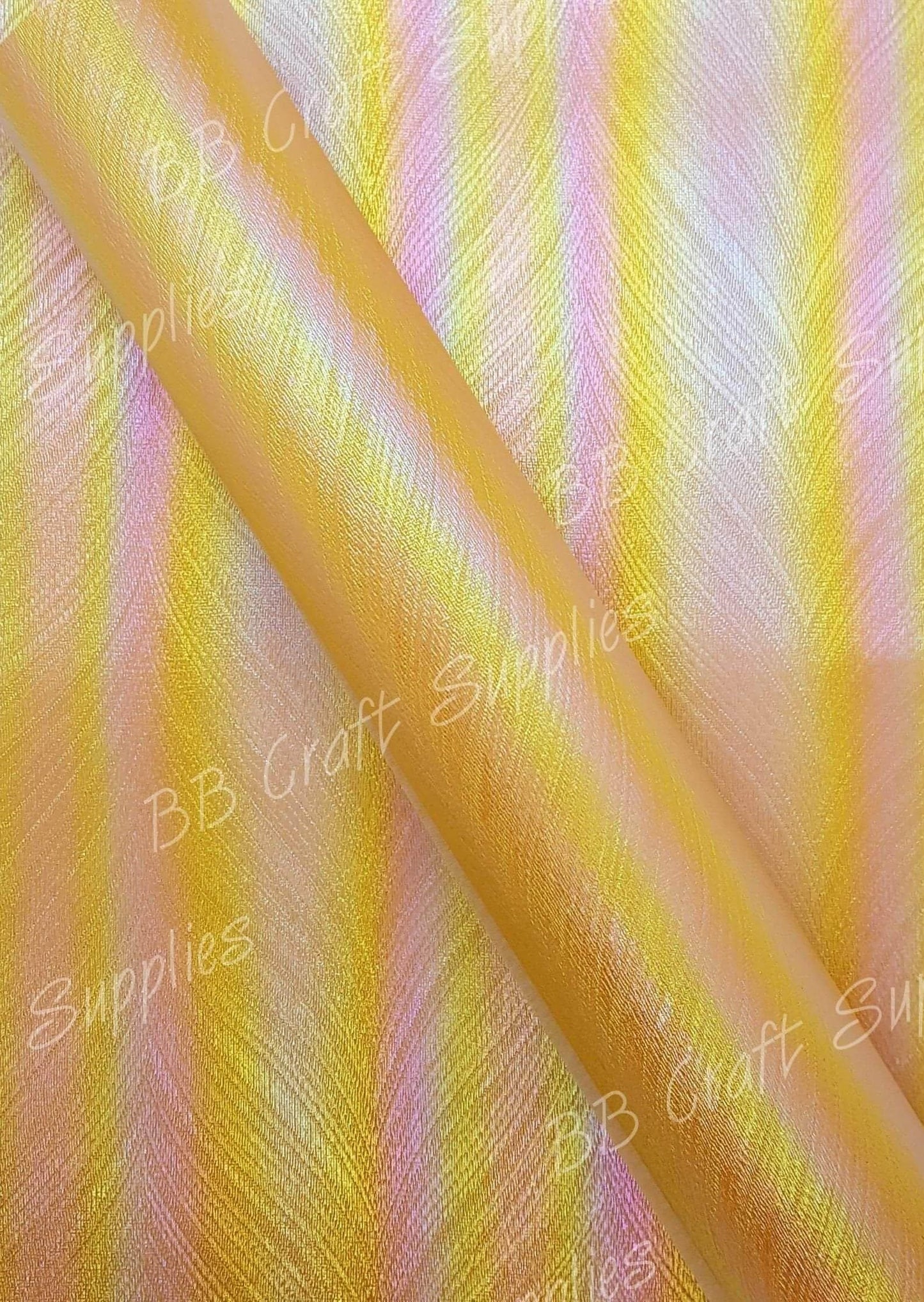 Roll - Peacock Feather Yellow - Faux, Faux Leather, peacock, Roll, Yellow - Bare Butler Faux Leather Supplies 