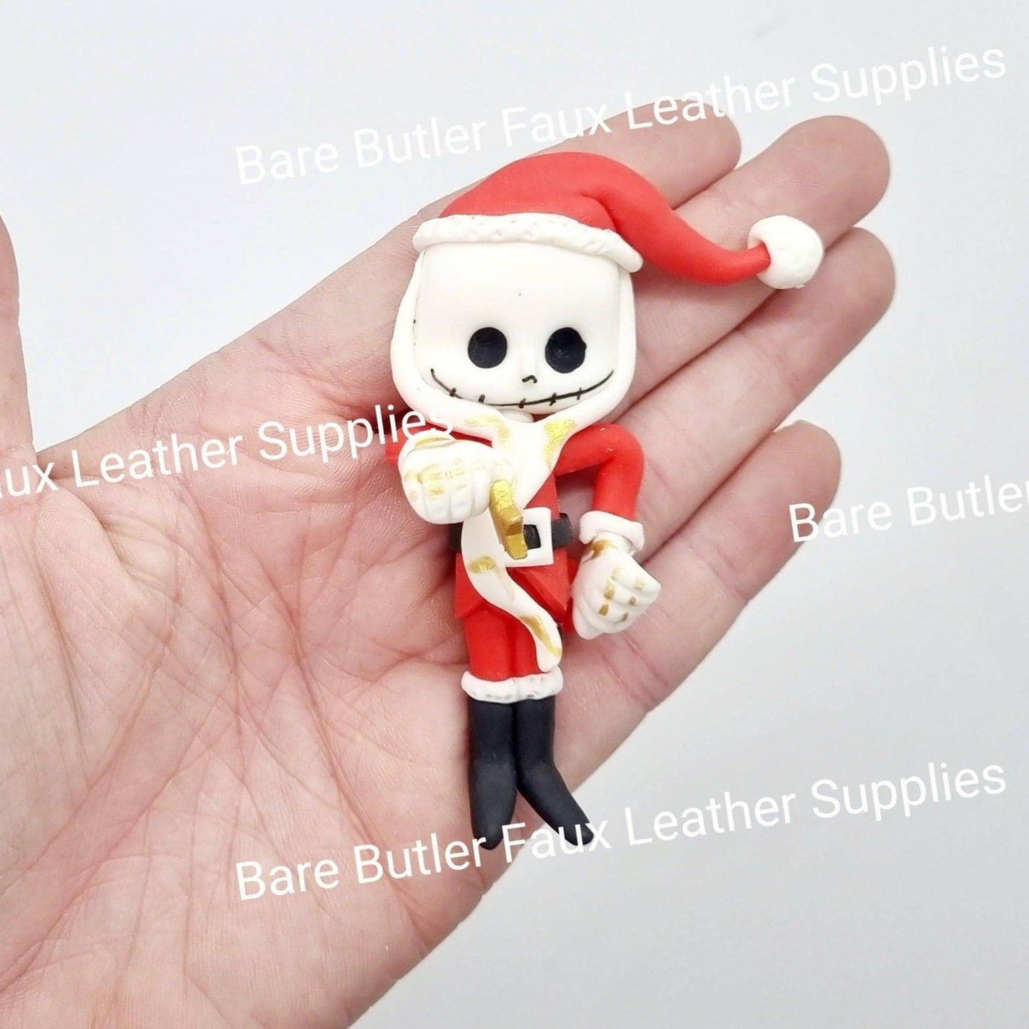 Sandy Claws - clause, Clay, Clays, jack, Nightmare, Nightmare before chrismas, sandy, santa - Bare Butler Faux Leather Supplies 
