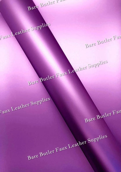 Smooth Matt Metallic Lavender - Colour, Faux, Faux Leather, lavender, Leather, leatherette, Litchi, metal, metallic, purple, Solid - Bare Butler Faux Leather Supplies 