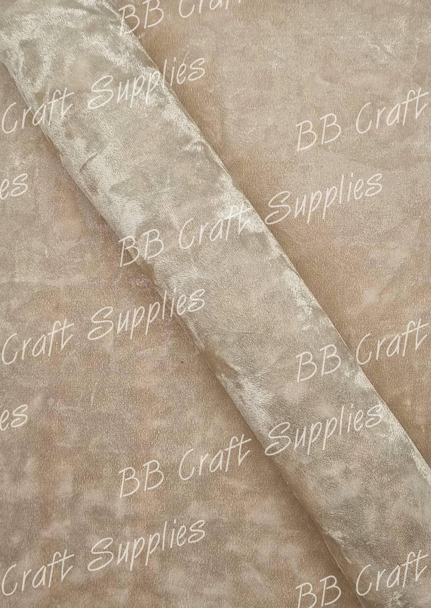 Soft Crushed Velvet Fabric - Cream - cream, fabric, sof, Velvet - Bare Butler Faux Leather Supplies 