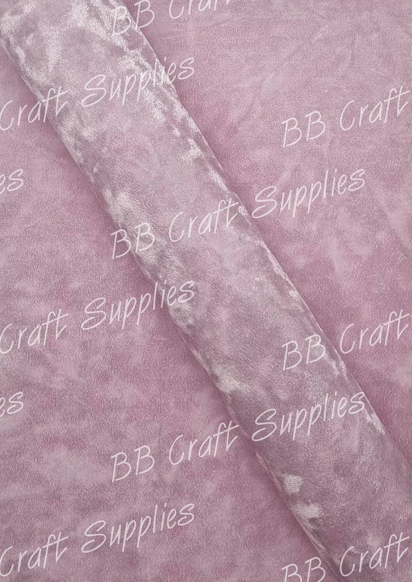 Soft Crushed Velvet Fabric - Pink - crushed, pink, soft, velvey - Bare Butler Faux Leather Supplies 