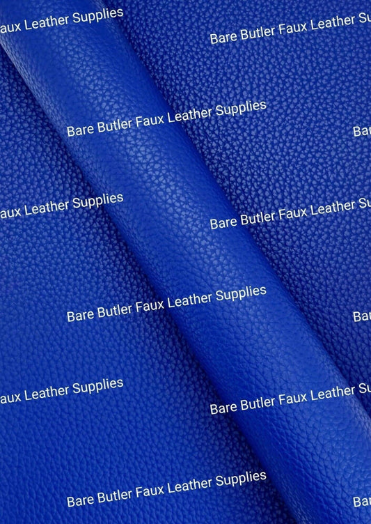 Solid Colour Litchi - Dark Blue - blue, Colour, dark blue, Faux, leatherette, Solid - Bare Butler Faux Leather Supplies 