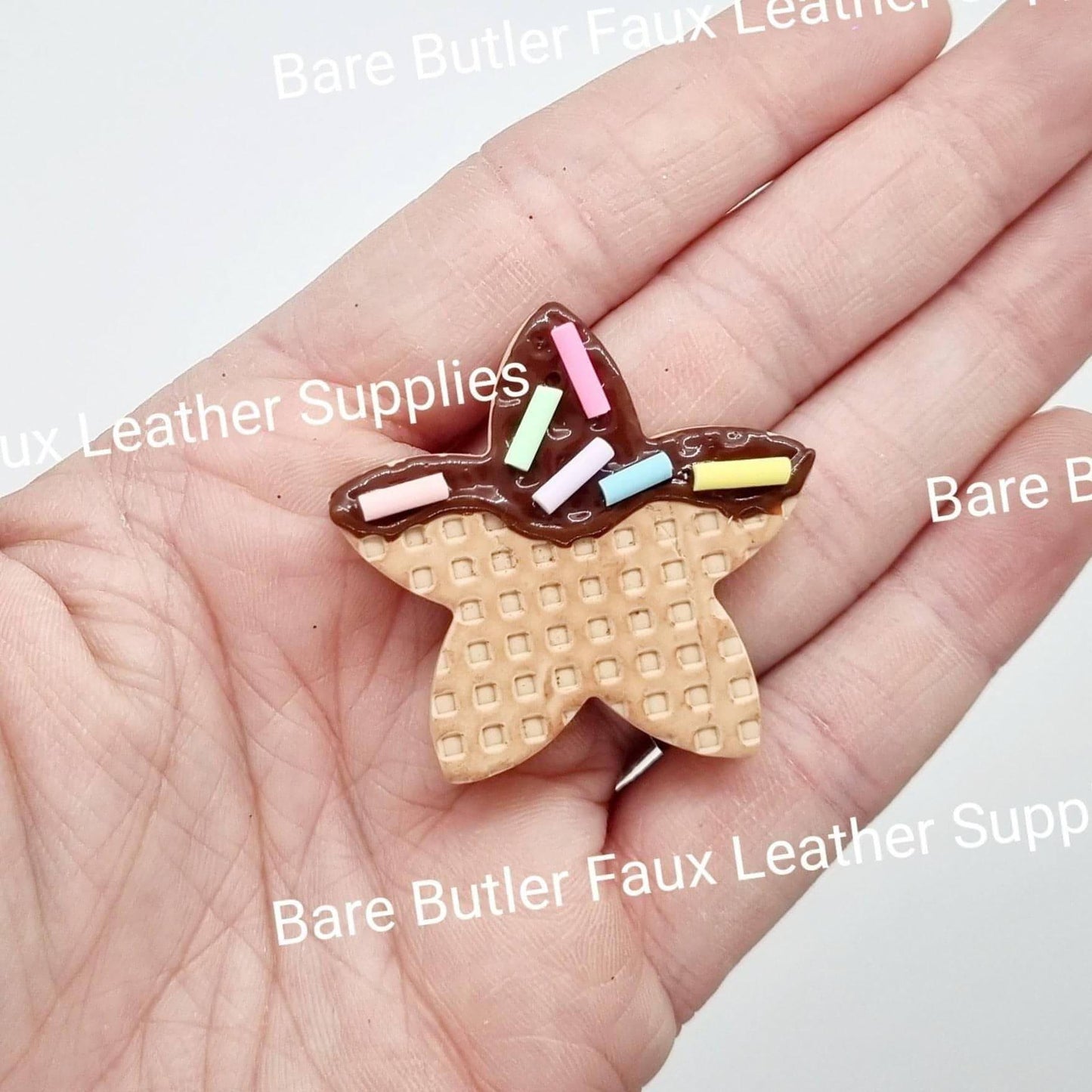 Star Wafer - Clay, Clays, Star, Wafer - Bare Butler Faux Leather Supplies 