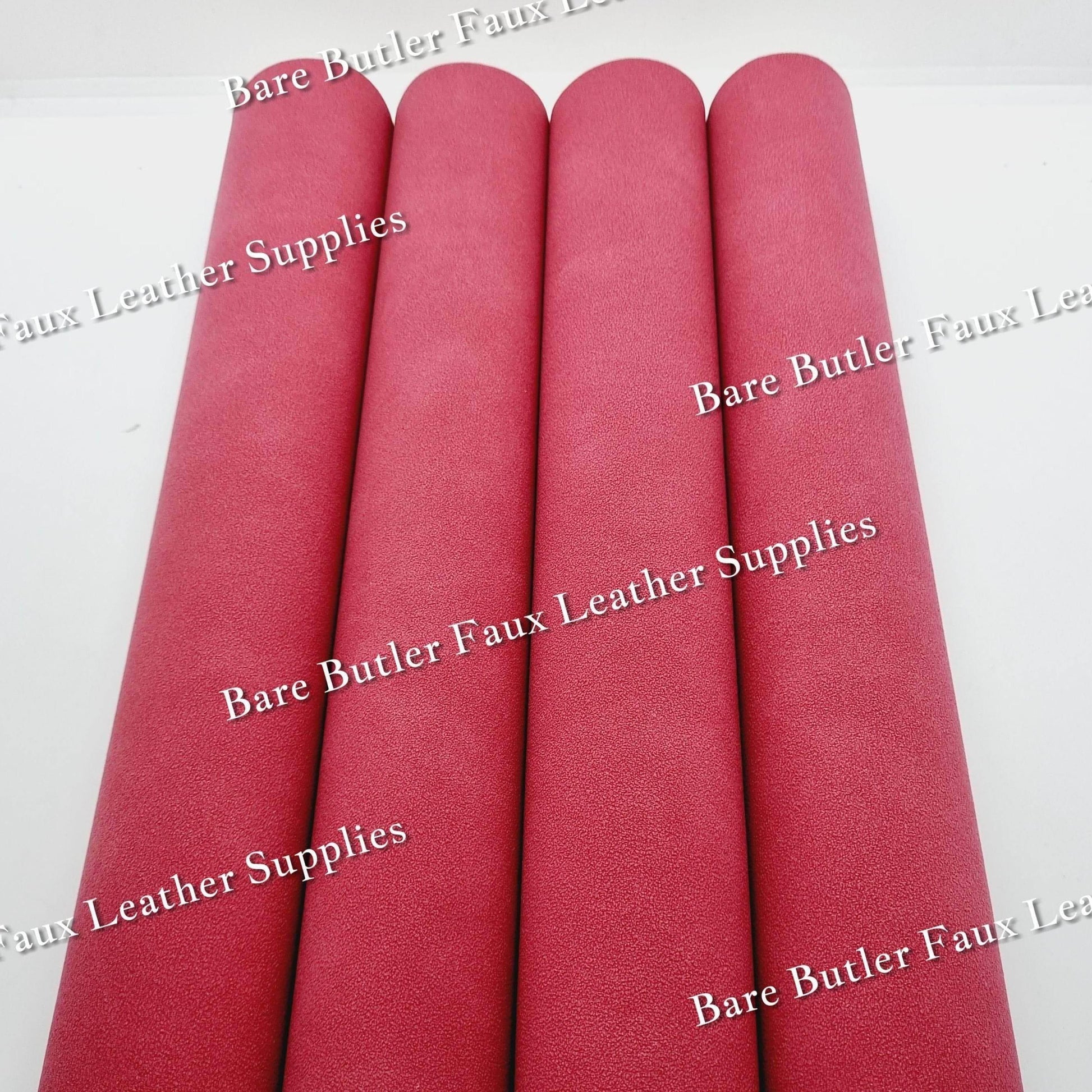 Suede - Berry - Faux, Faux Leather, Suede - Bare Butler Faux Leather Supplies 