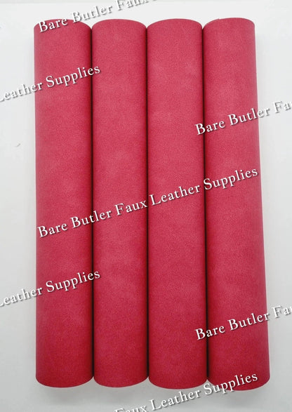 Suede - Berry - Faux, Faux Leather, Suede - Bare Butler Faux Leather Supplies 
