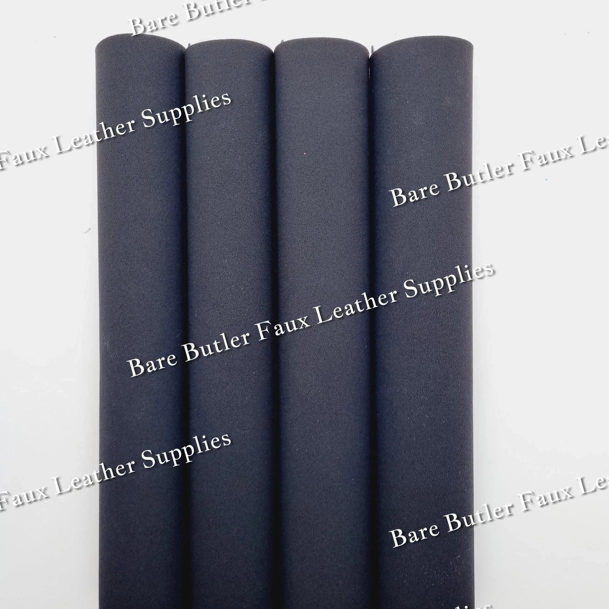Suede - Black - Faux, Faux Leather, Suede - Bare Butler Faux Leather Supplies 