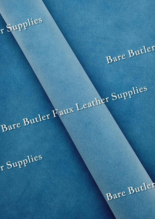 Suede -  Blue - Faux, Faux Leather, Suede - Bare Butler Faux Leather Supplies 