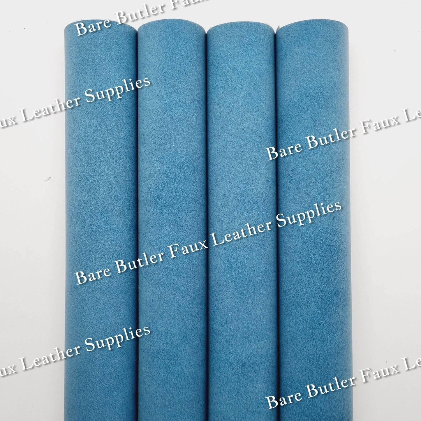 Suede -  Blue - Faux, Faux Leather, Suede - Bare Butler Faux Leather Supplies 
