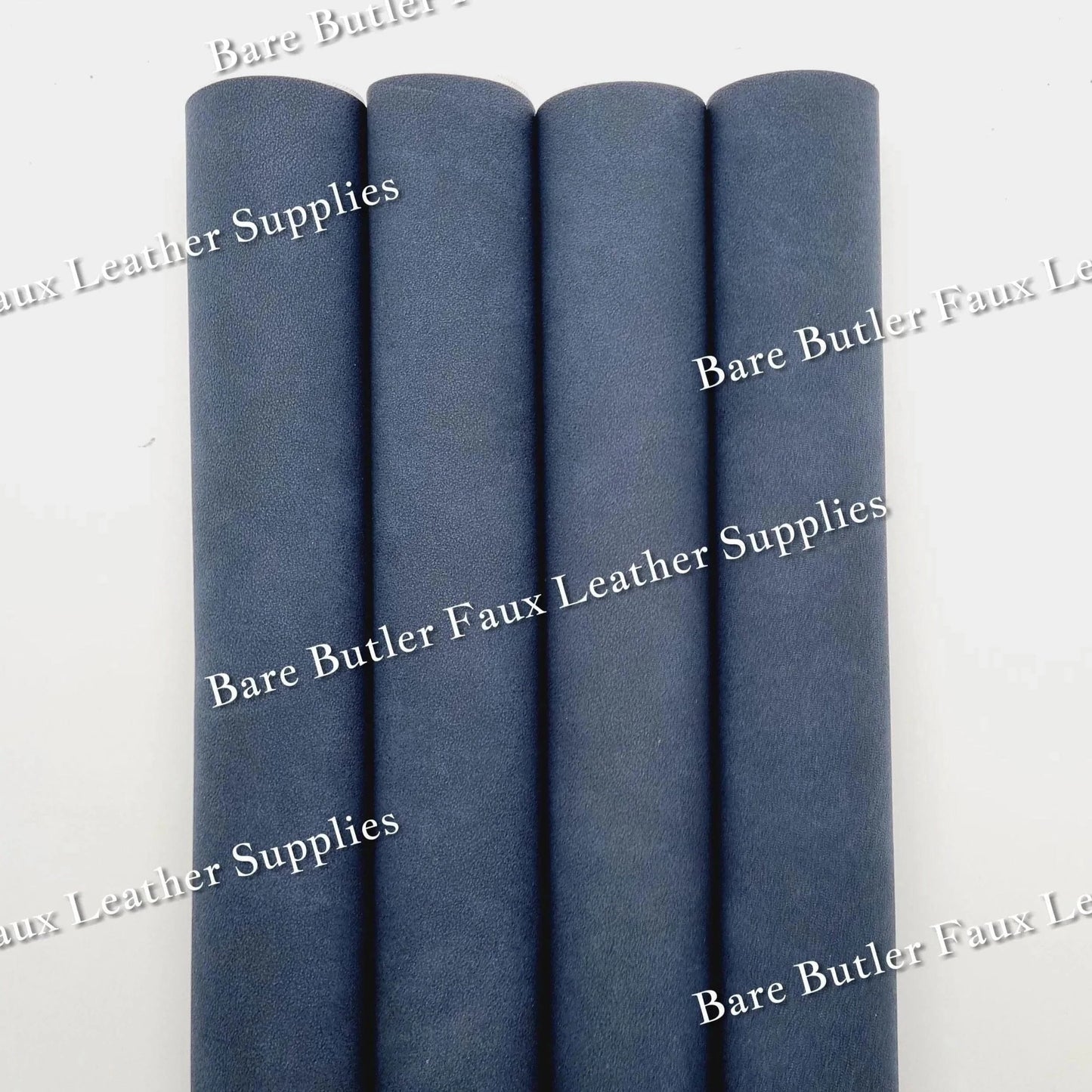 Suede - Dark Blue - Faux, Faux Leather, Suede - Bare Butler Faux Leather Supplies 