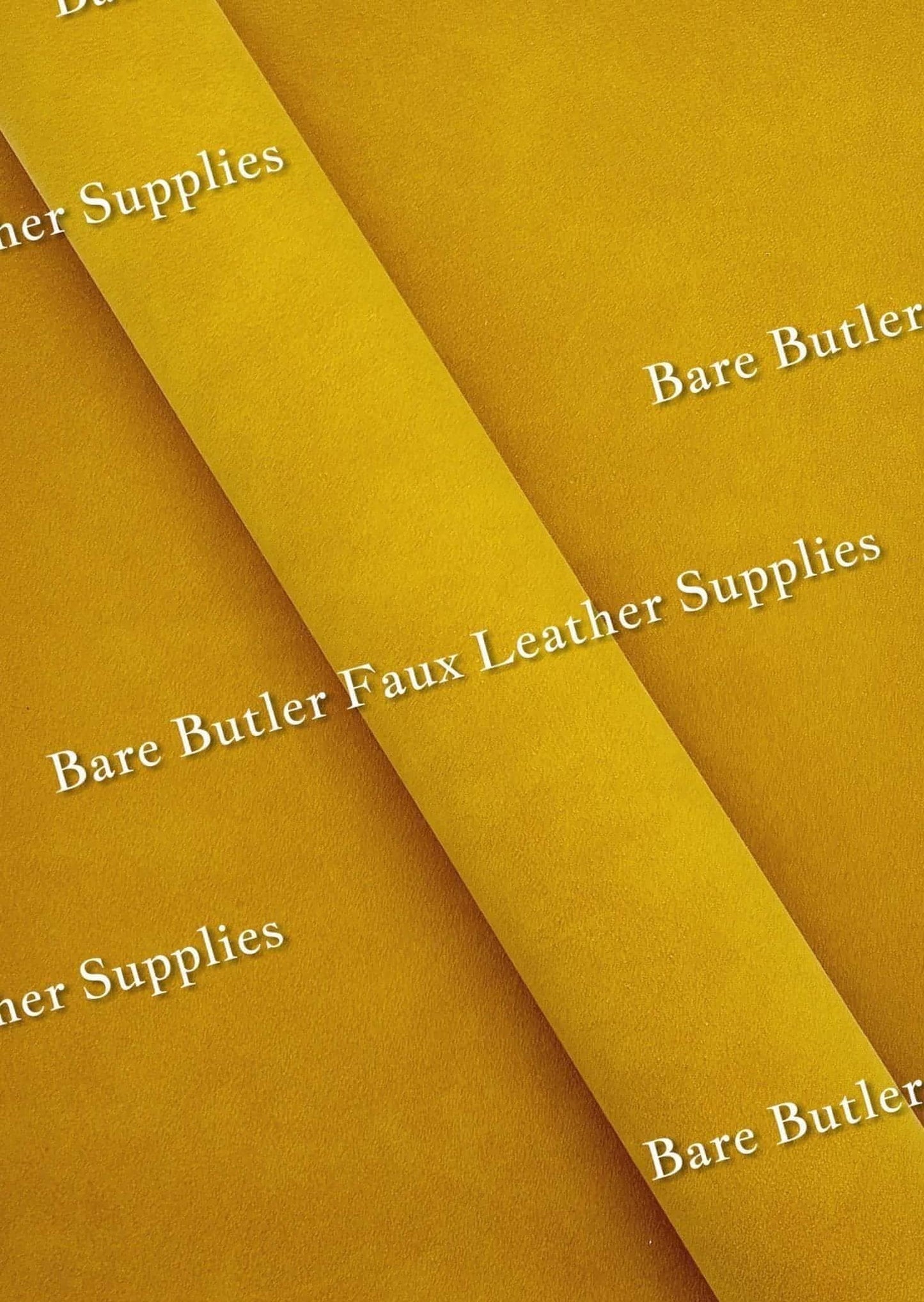 Suede - Mustard Yellow - Faux, Faux Leather, Suede - Bare Butler Faux Leather Supplies 