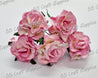 Twist Rose Pale Pink/Pink 5 pack - Embelishment, Flower, Mulburry, mullberry, pale, pink, rose - Bare Butler Faux Leather Supplies 
