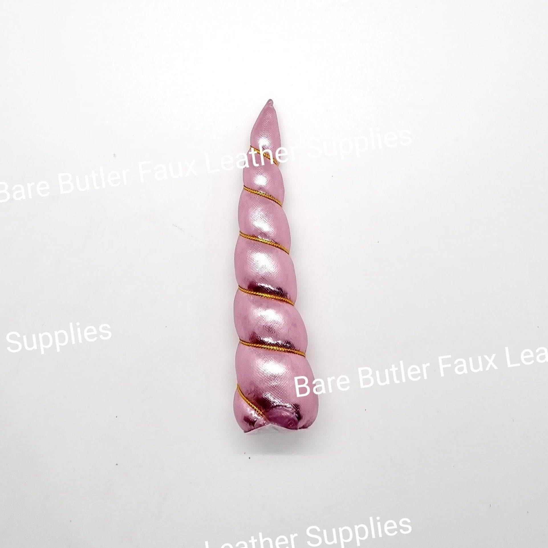 Unicorn Horn - Light Pink - ears, Glitter, headbands, Horn - Bare Butler Faux Leather Supplies 